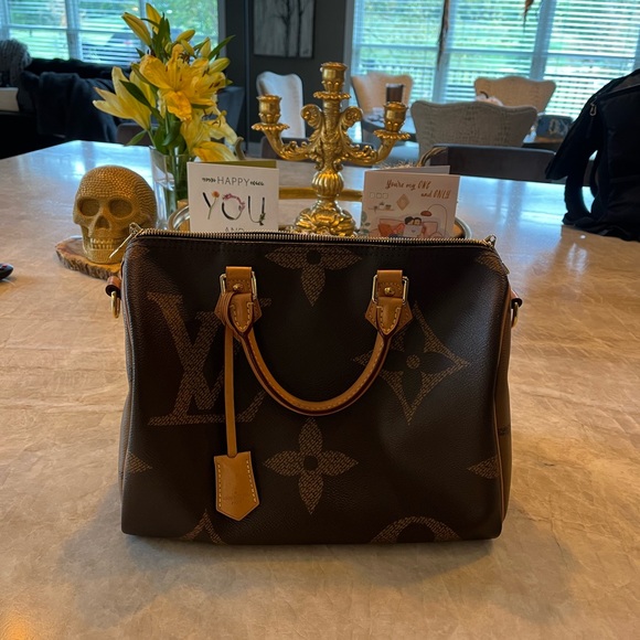 Giant reverse print monogram speedy 35 - Picture 5 of 14